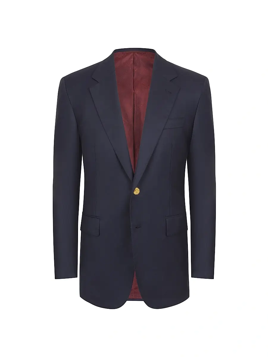 Stefano Ricci Men's Woven Jacket with 2 Buttons - Blue - Size 40 | Image 1 Stefano Ricci Men's Woven Jacket with 2 Buttons - Blue - Size 40 | Image 1