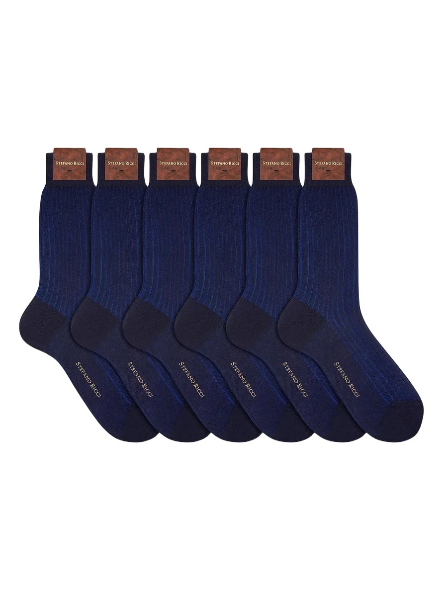 Stefano Ricci Men's 6-Pack Cotton Socks
