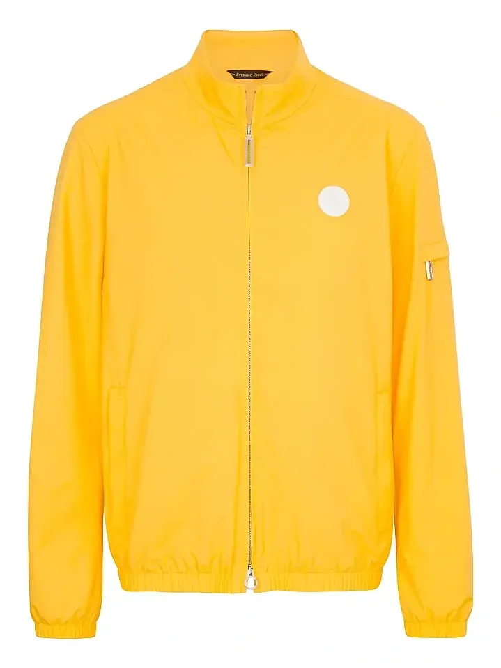 Men's Windbreaker Jacket with Zip Closure - Traffic Yellow Men's Windbreaker Jacket with Zip Closure - Traffic Yellow