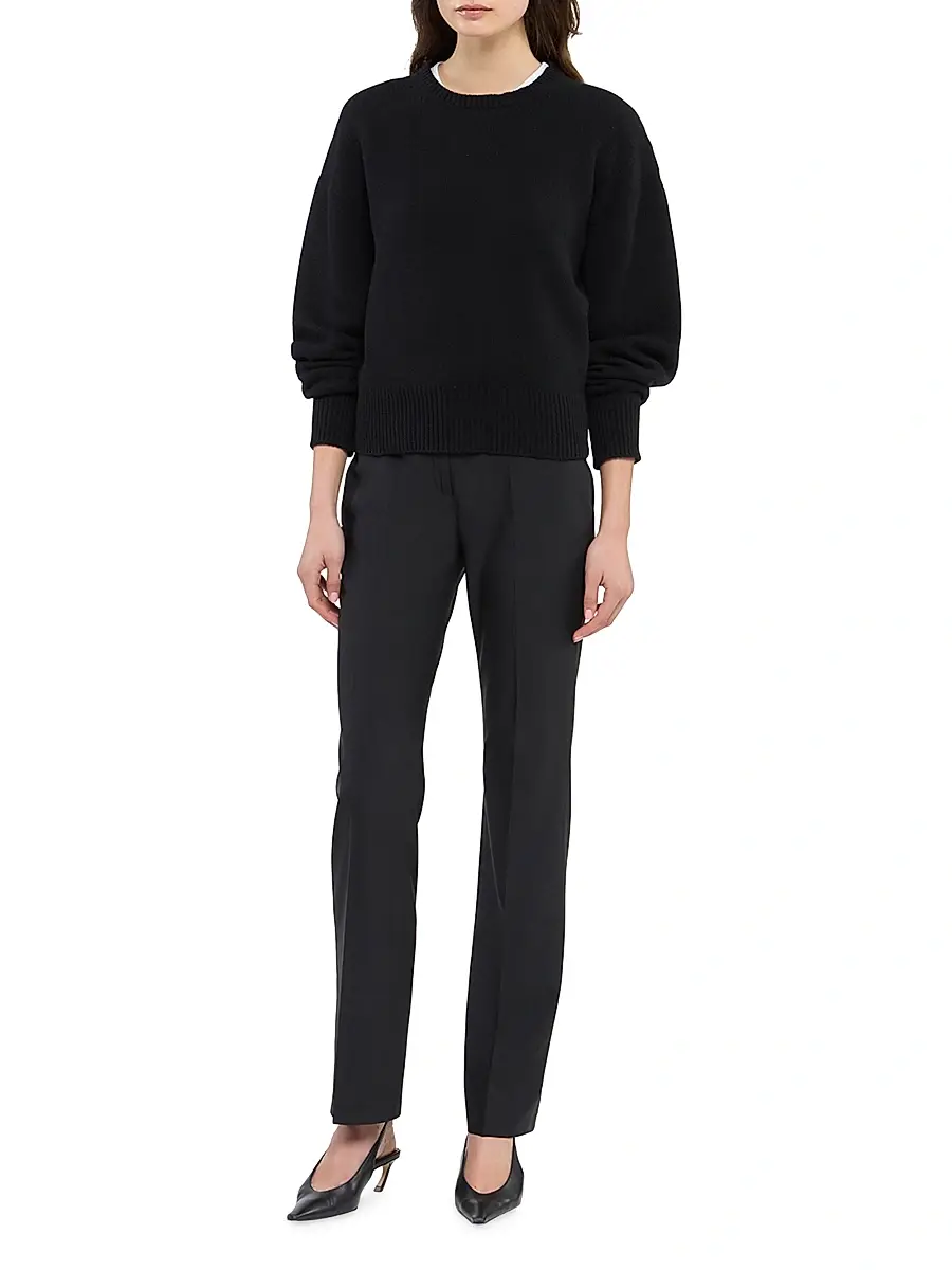 Another Tomorrow Women's Cashmere Knit Sweatshirt | Thumbnail 2 Another Tomorrow Women's Cashmere Knit Sweatshirt | Thumbnail 2