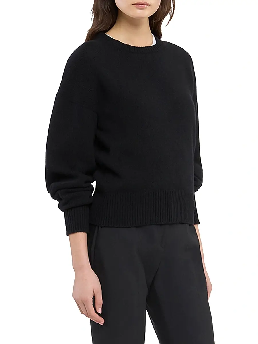Another Tomorrow Women's Cashmere Knit Sweatshirt | Thumbnail 3 Another Tomorrow Women's Cashmere Knit Sweatshirt | Thumbnail 3