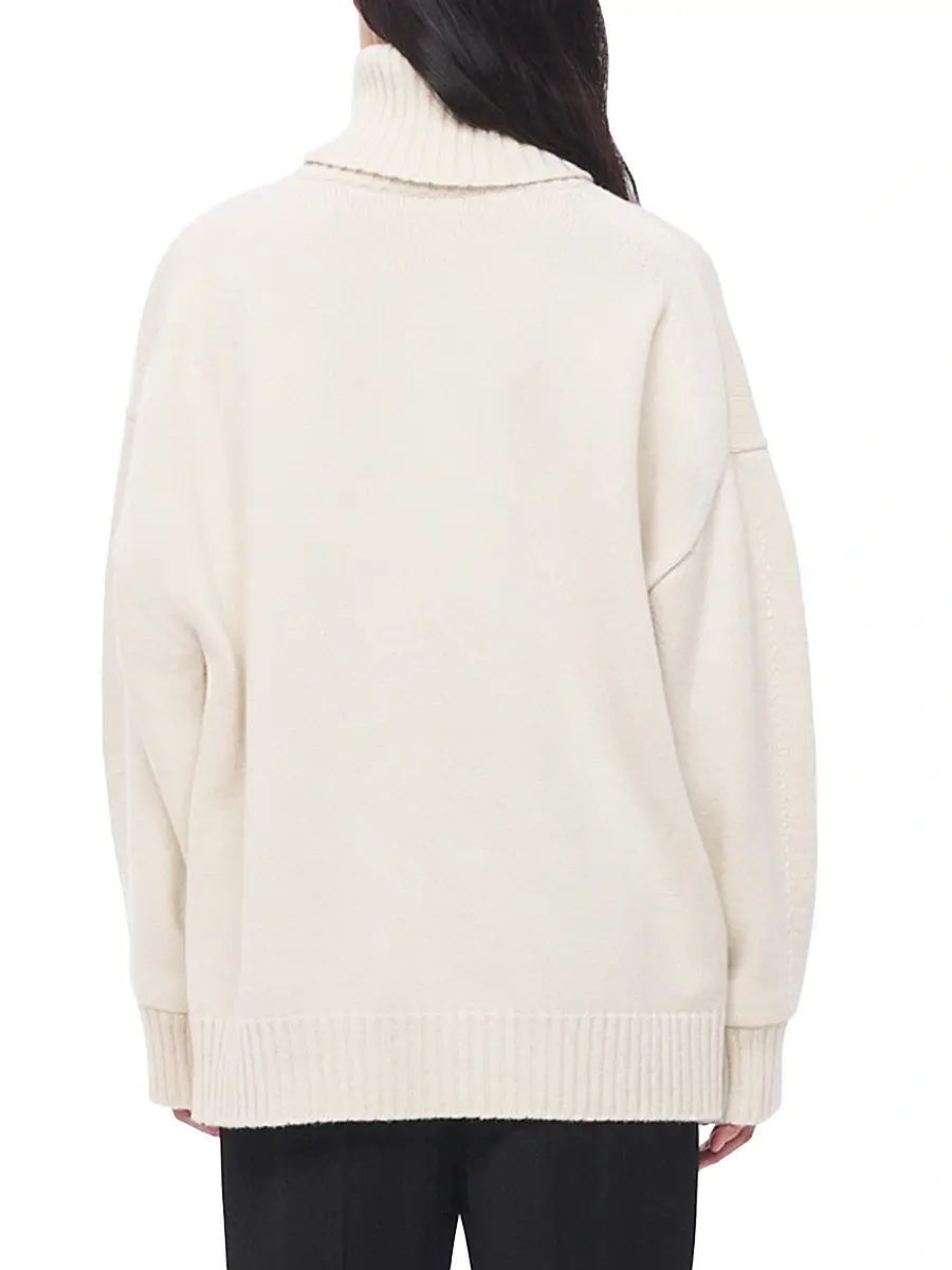 Another Tomorrow Women's Oversized Luxe Turtleneck | Thumbnail 4 Another Tomorrow Women's Oversized Luxe Turtleneck | Thumbnail 4