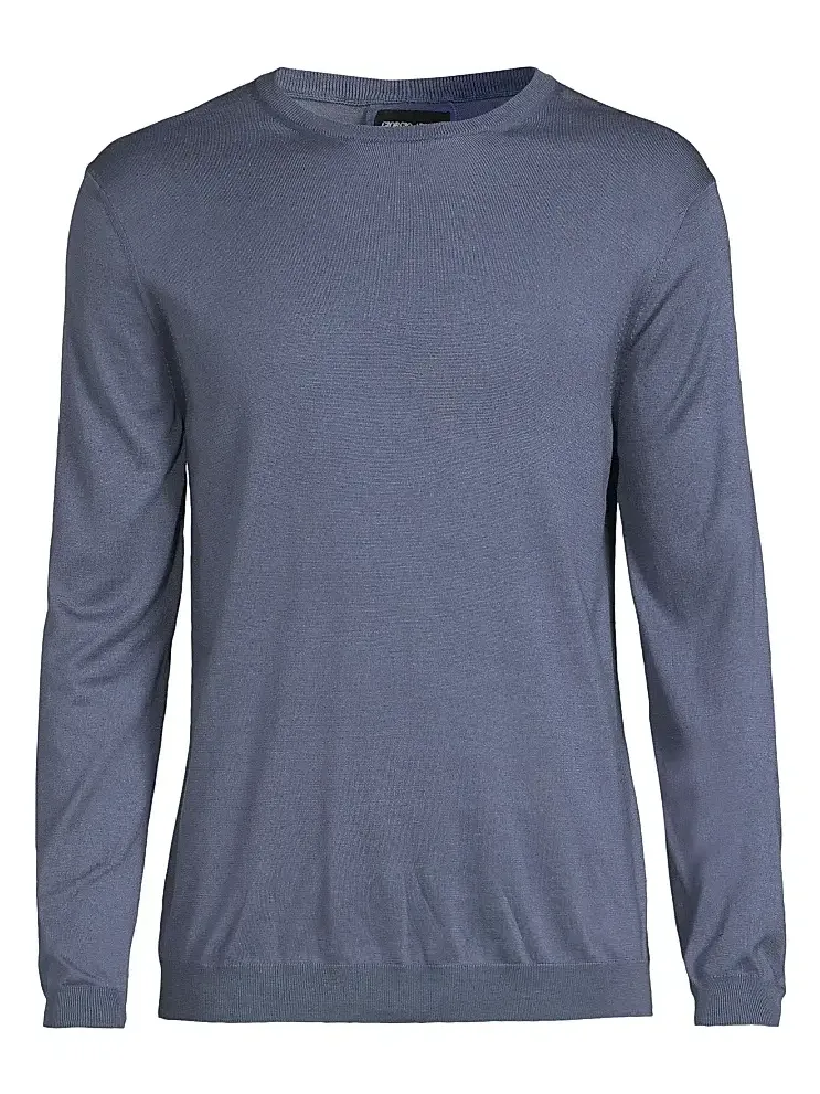 Men's Silk-Cotton Crewneck Sweater Men's Silk-Cotton Crewneck Sweater