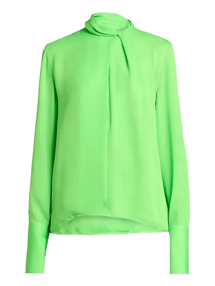 Women's Silk-Georgette Tieneck Blouse Women's Silk-Georgette Tieneck Blouse