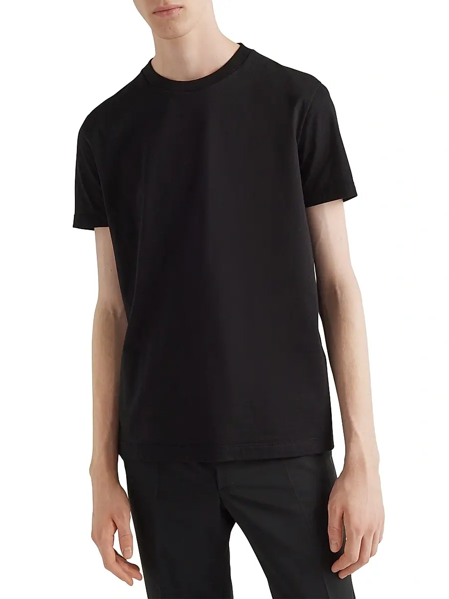 Prada Men's Three Pack Cotton Jersey T-Shirts | Thumbnail 2
