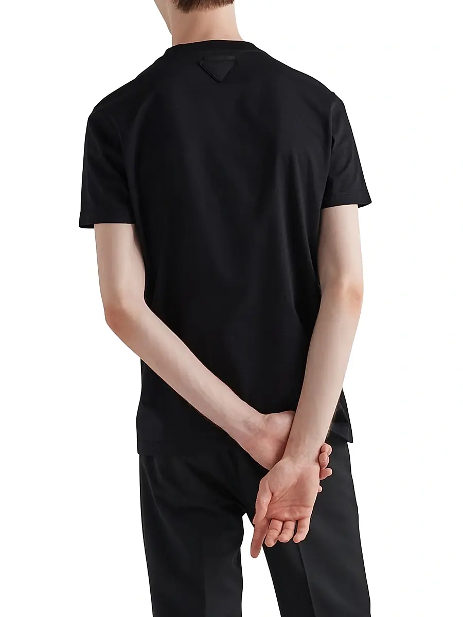 Prada Men's Three Pack Cotton Jersey T-Shirts | Thumbnail 3