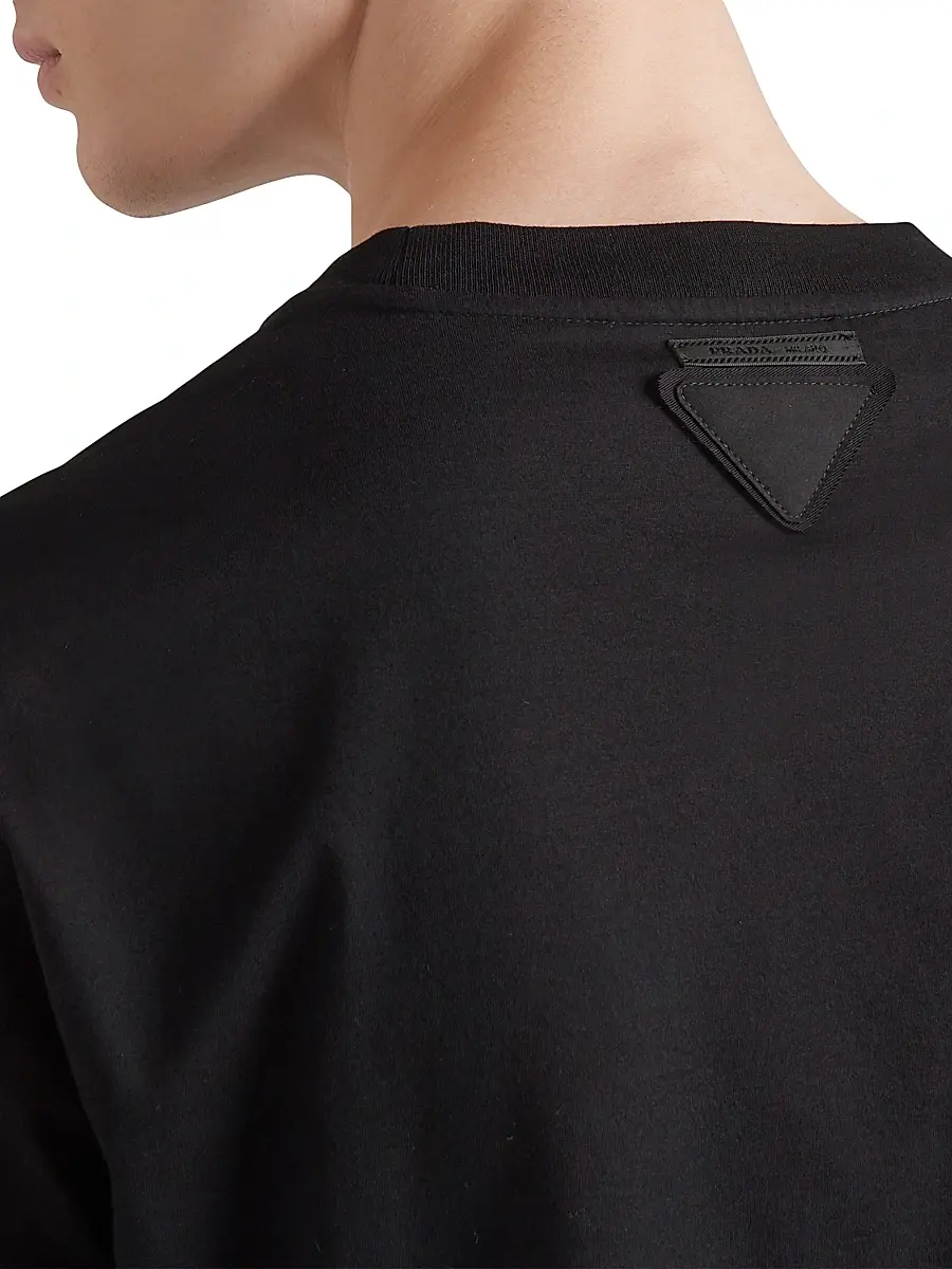 Prada Men's Three Pack Cotton Jersey T-Shirts | Thumbnail 4