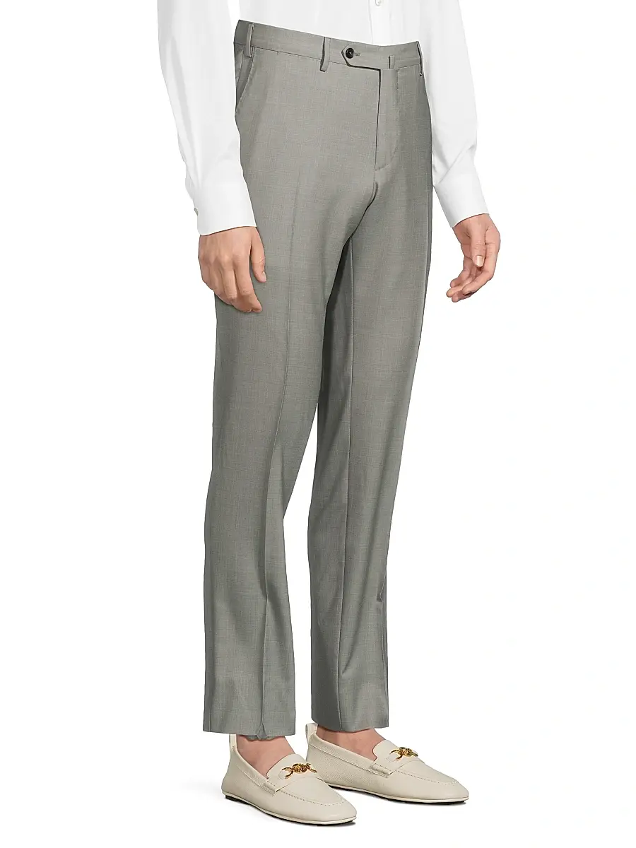 PT Torino Men's High-Performance Wool Button-Tab Slim Trousers | Thumbnail 4 PT Torino Men's High-Performance Wool Button-Tab Slim Trousers | Thumbnail 4