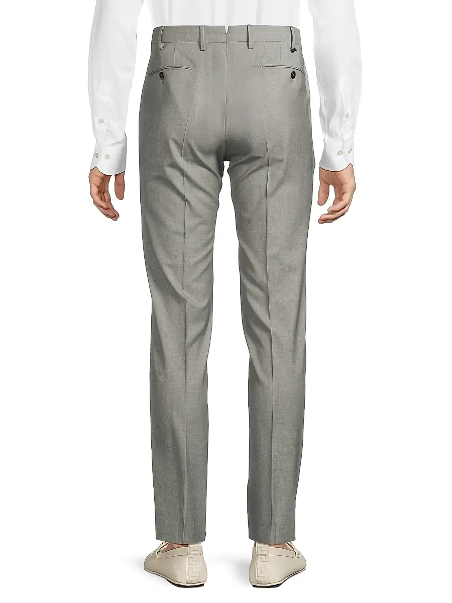 PT Torino Men's High-Performance Wool Button-Tab Slim Trousers | Thumbnail 5 PT Torino Men's High-Performance Wool Button-Tab Slim Trousers | Thumbnail 5