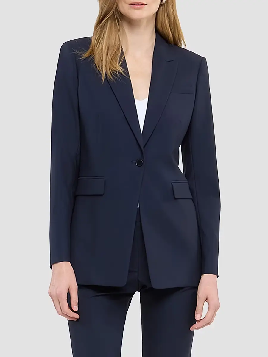 Another Tomorrow Women's Single Button Jacket | Thumbnail 2 Another Tomorrow Women's Single Button Jacket | Thumbnail 2