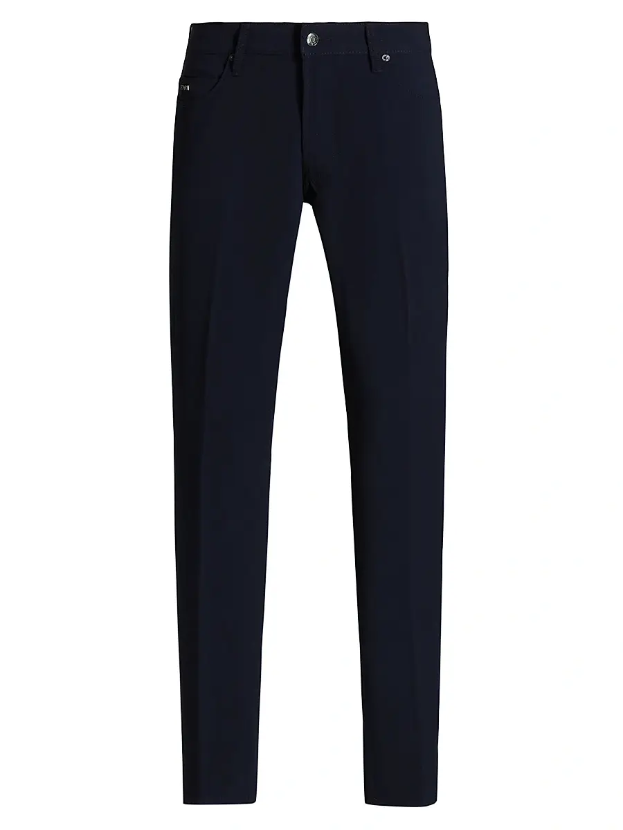 Emporio Armani Men's Techno Corduroy Pants - Navy - Size 40 | Image 1 Emporio Armani Men's Techno Corduroy Pants - Navy - Size 40 | Image 1