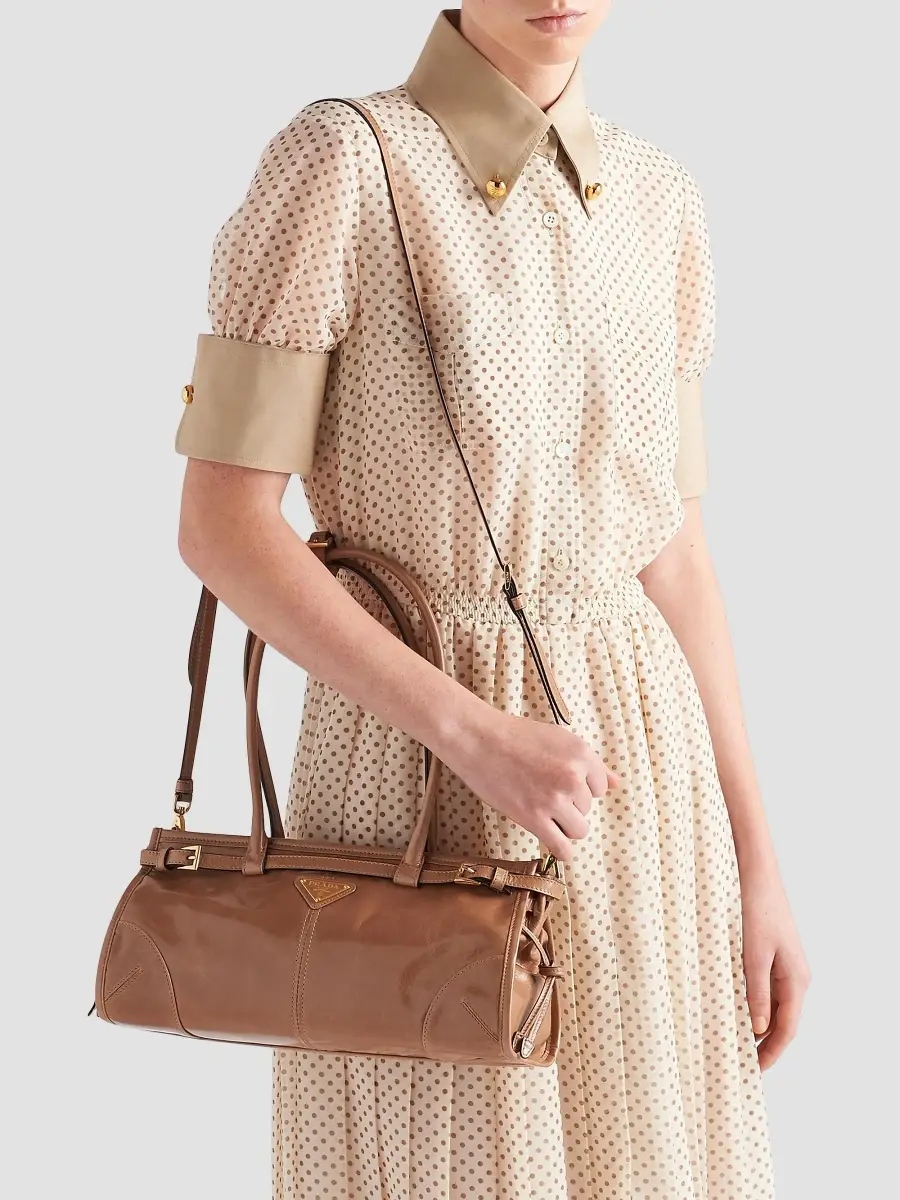 Prada Women's Bonnie Medium Leather Top Handle Bag | Thumbnail 9