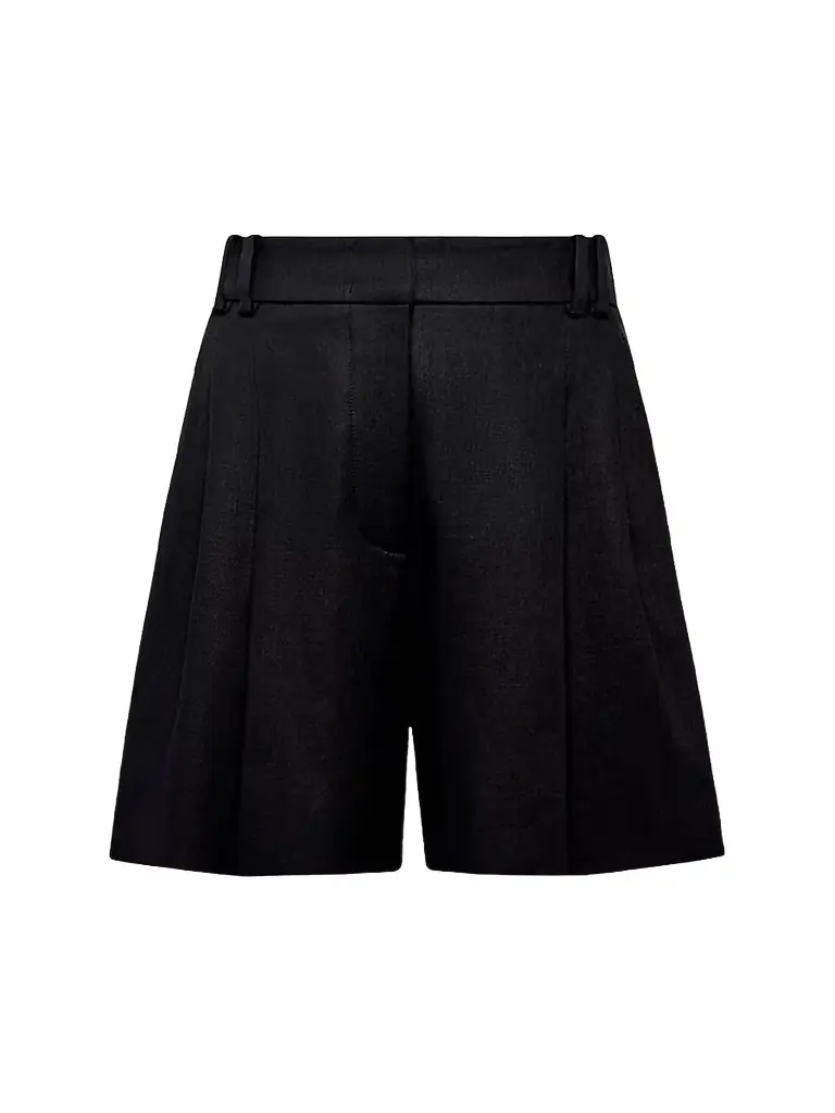 Another Tomorrow Women's Pleated Shorts