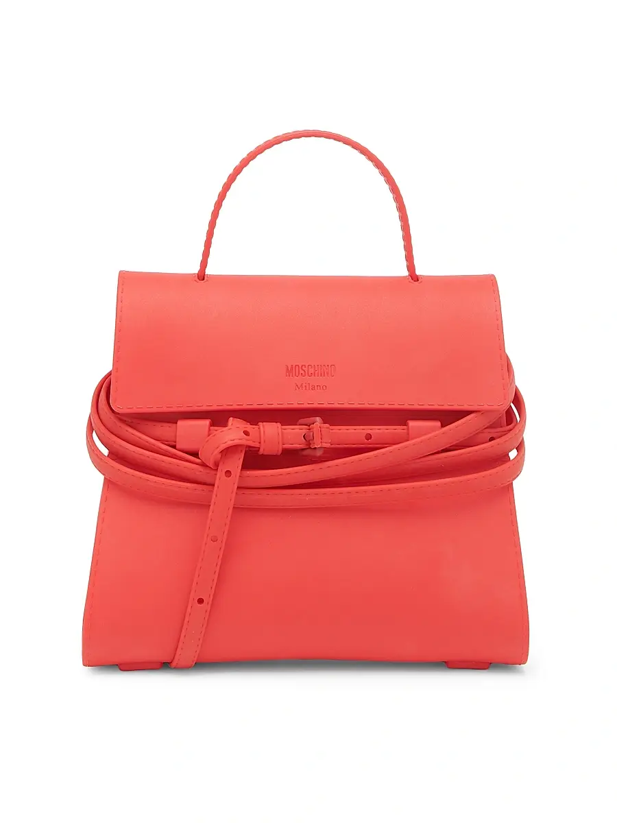 Moschino Women's Tie Me Top Handle Bag - Red | Image 1 Moschino Women's Tie Me Top Handle Bag - Red | Image 1