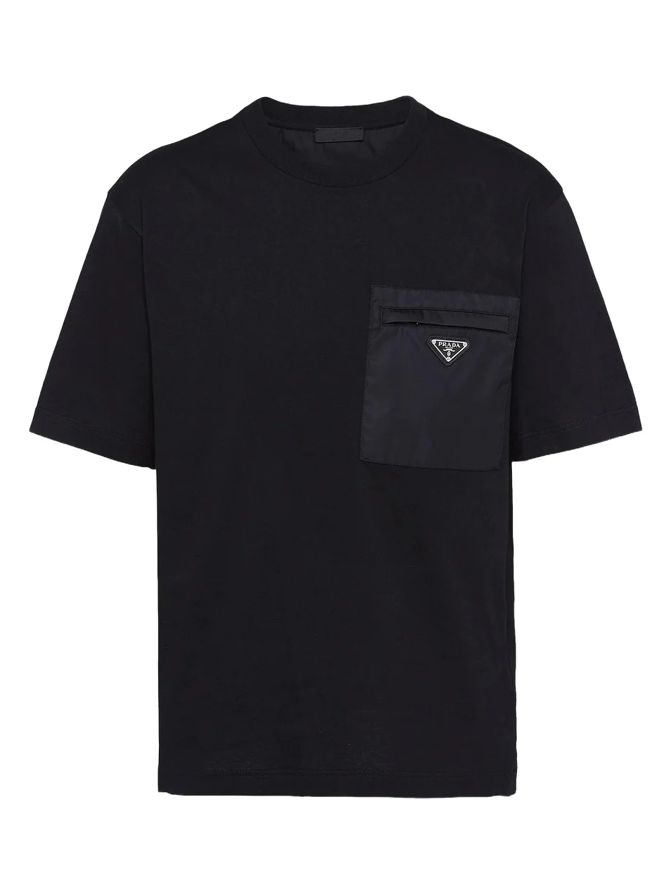 Prada Men's Re-Nylon and Jersey T-Shirt - Black