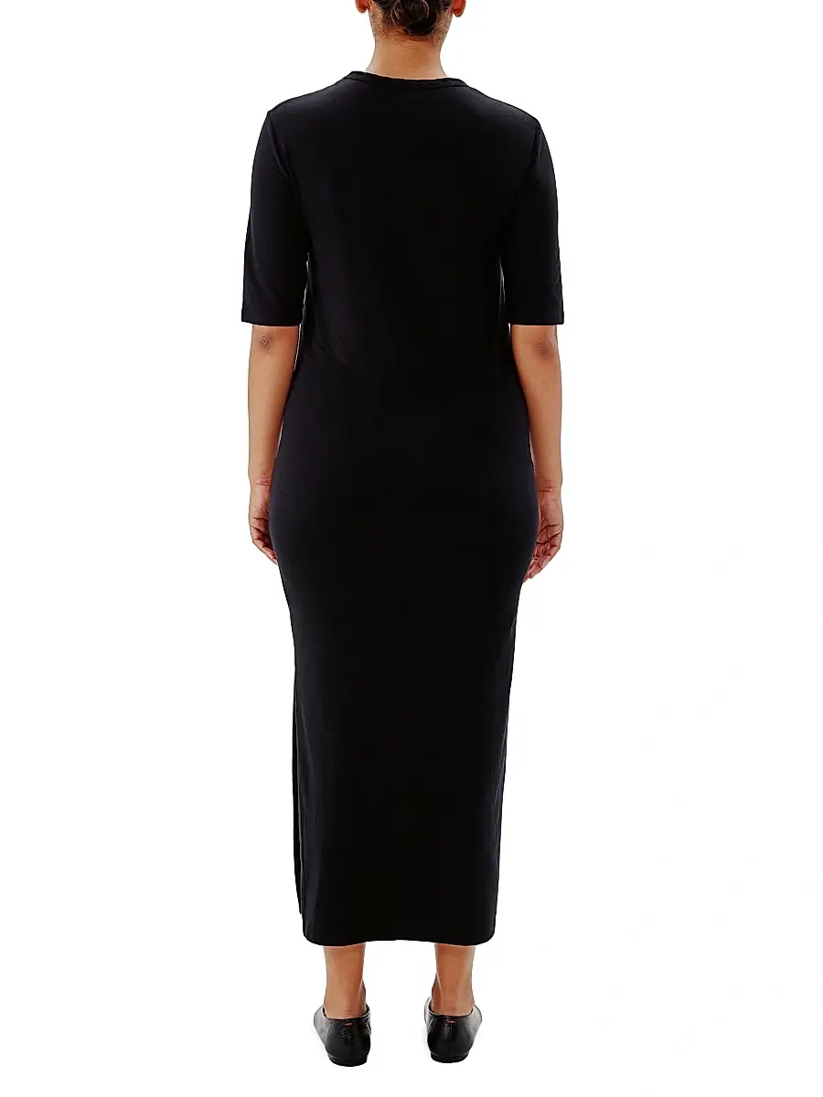 Another Tomorrow Women's Elbow Sleeve Dress | Thumbnail 4 Another Tomorrow Women's Elbow Sleeve Dress | Thumbnail 4
