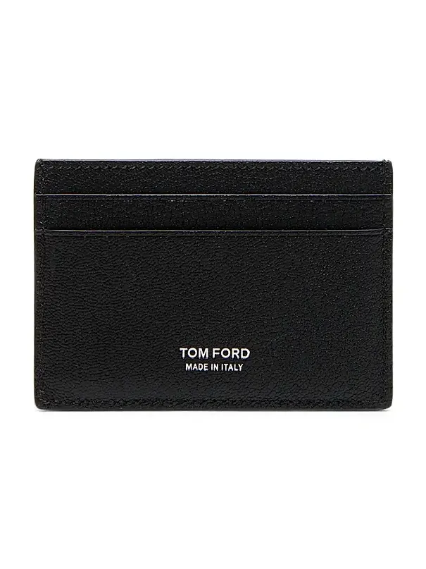 Men's Elongated T-Line Leather Card Case Men's Elongated T-Line Leather Card Case
