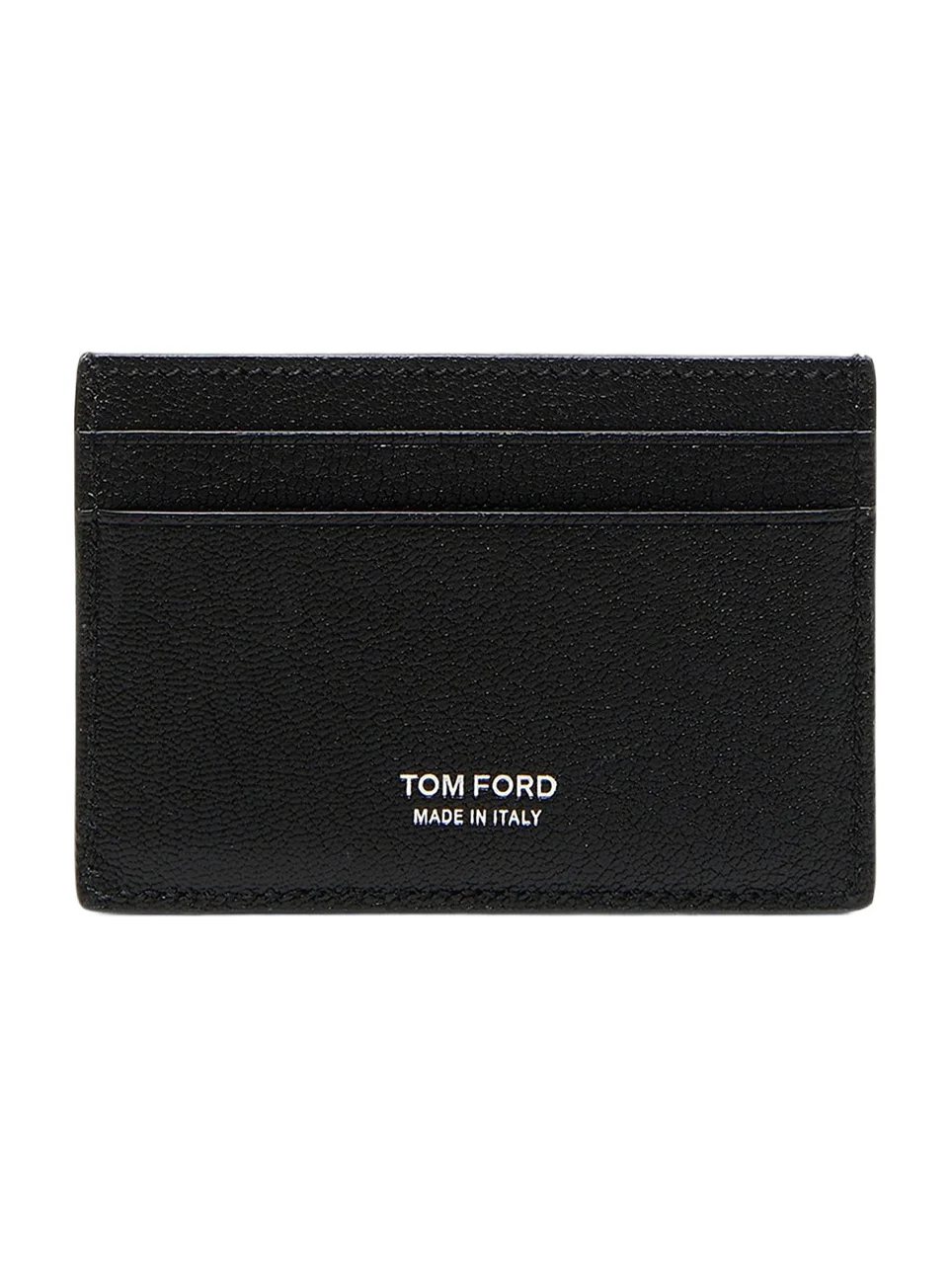 Men's Elongated T-Line Leather Card Case