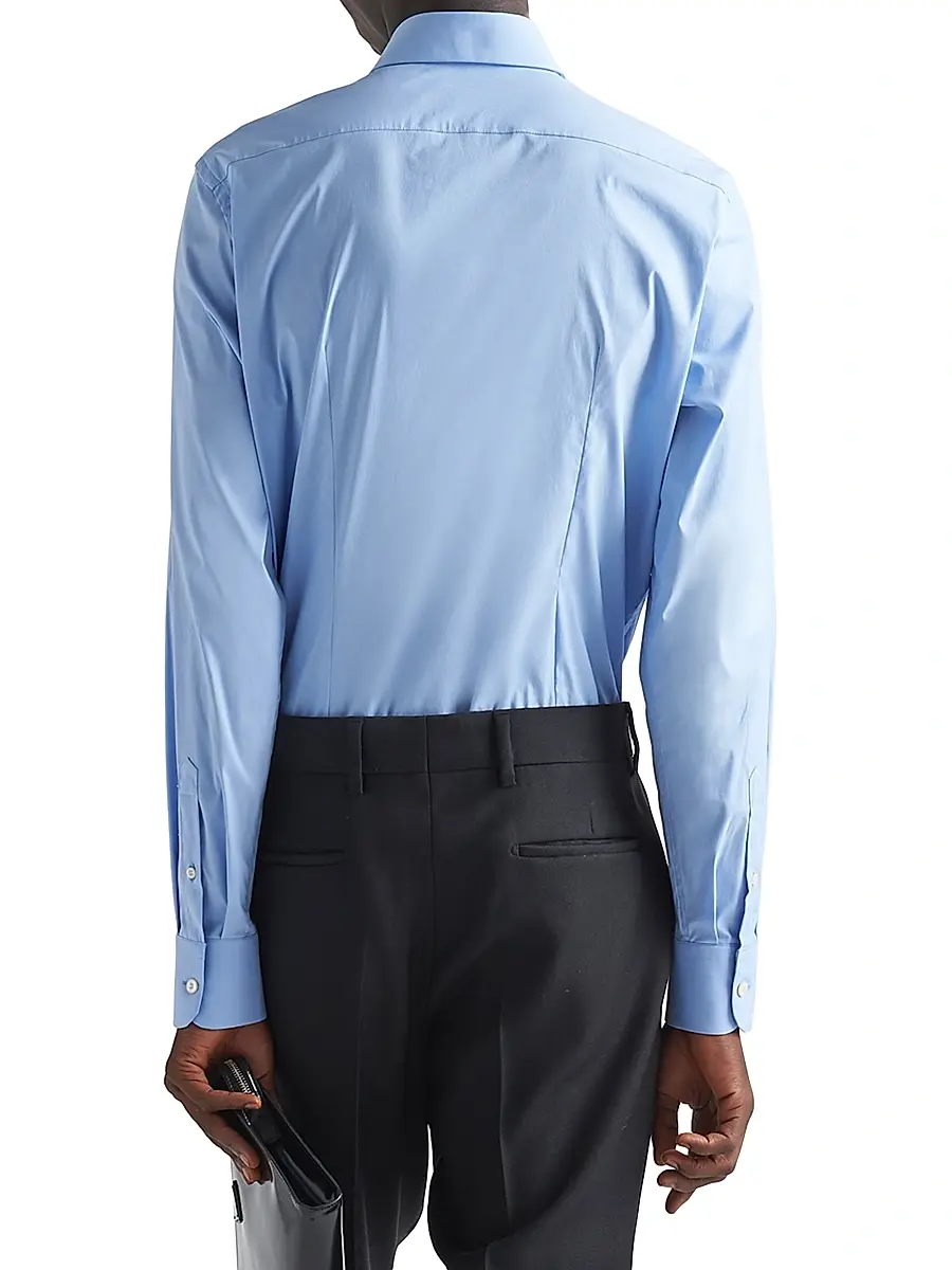 Prada Men's Stretch Cotton Shirt | Thumbnail 3 Prada Men's Stretch Cotton Shirt | Thumbnail 3