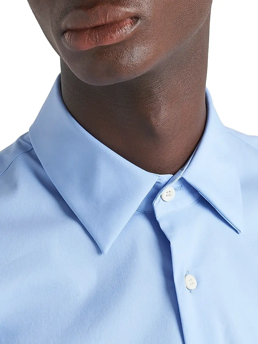 Prada Men's Stretch Cotton Shirt | Thumbnail 5 Prada Men's Stretch Cotton Shirt | Thumbnail 5