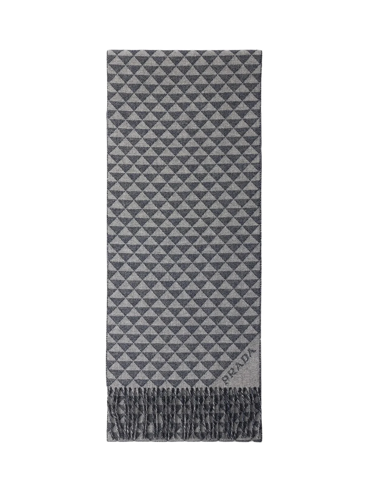 Prada Women's Wool and Cashmere Scarf - Grey Blue