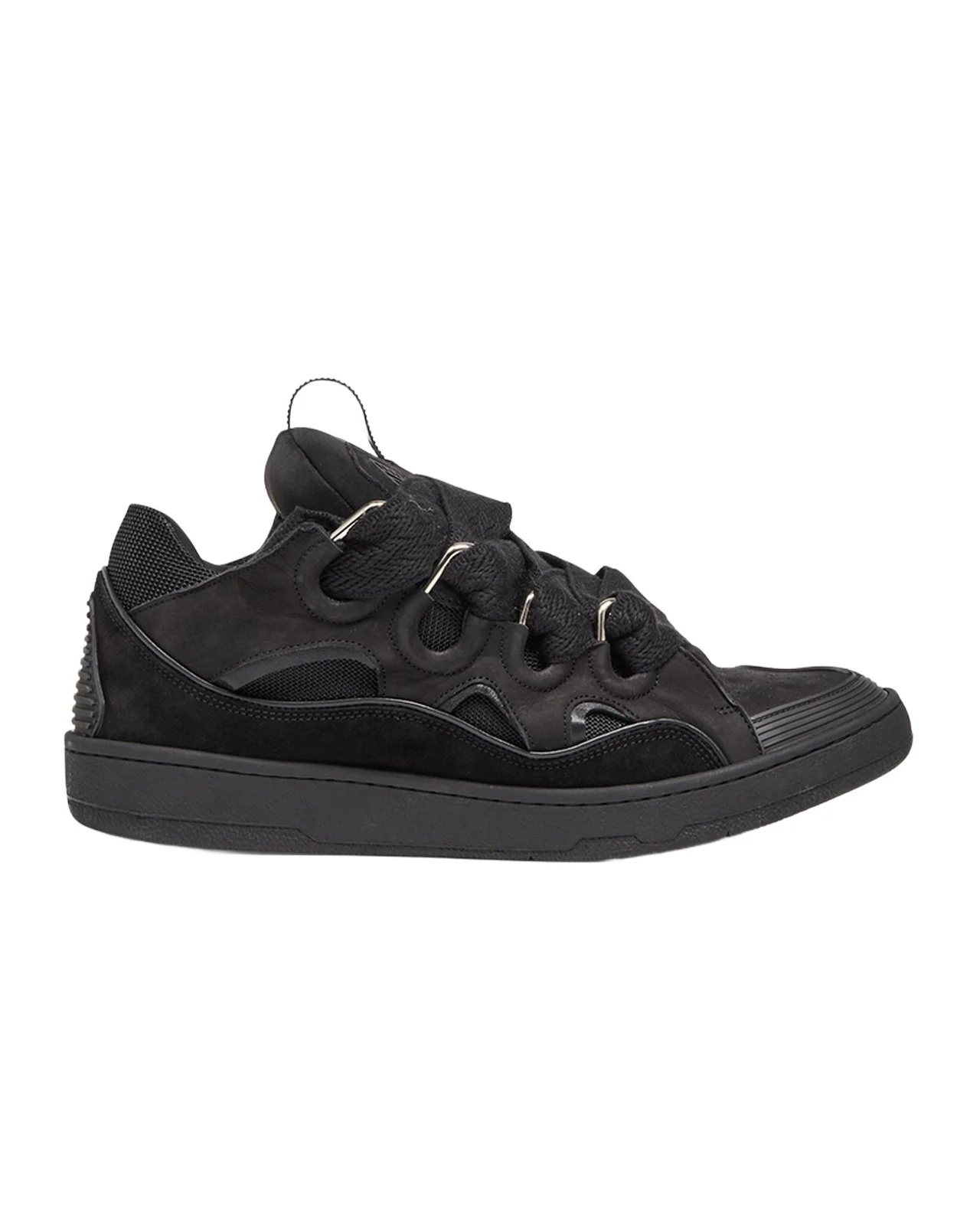Lanvin Men's Curb Napa Leather Low-Top Sneakers