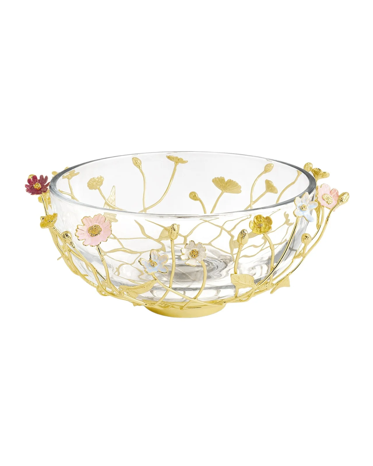 Michael Aram Wildflowers Serving Glass Bowl