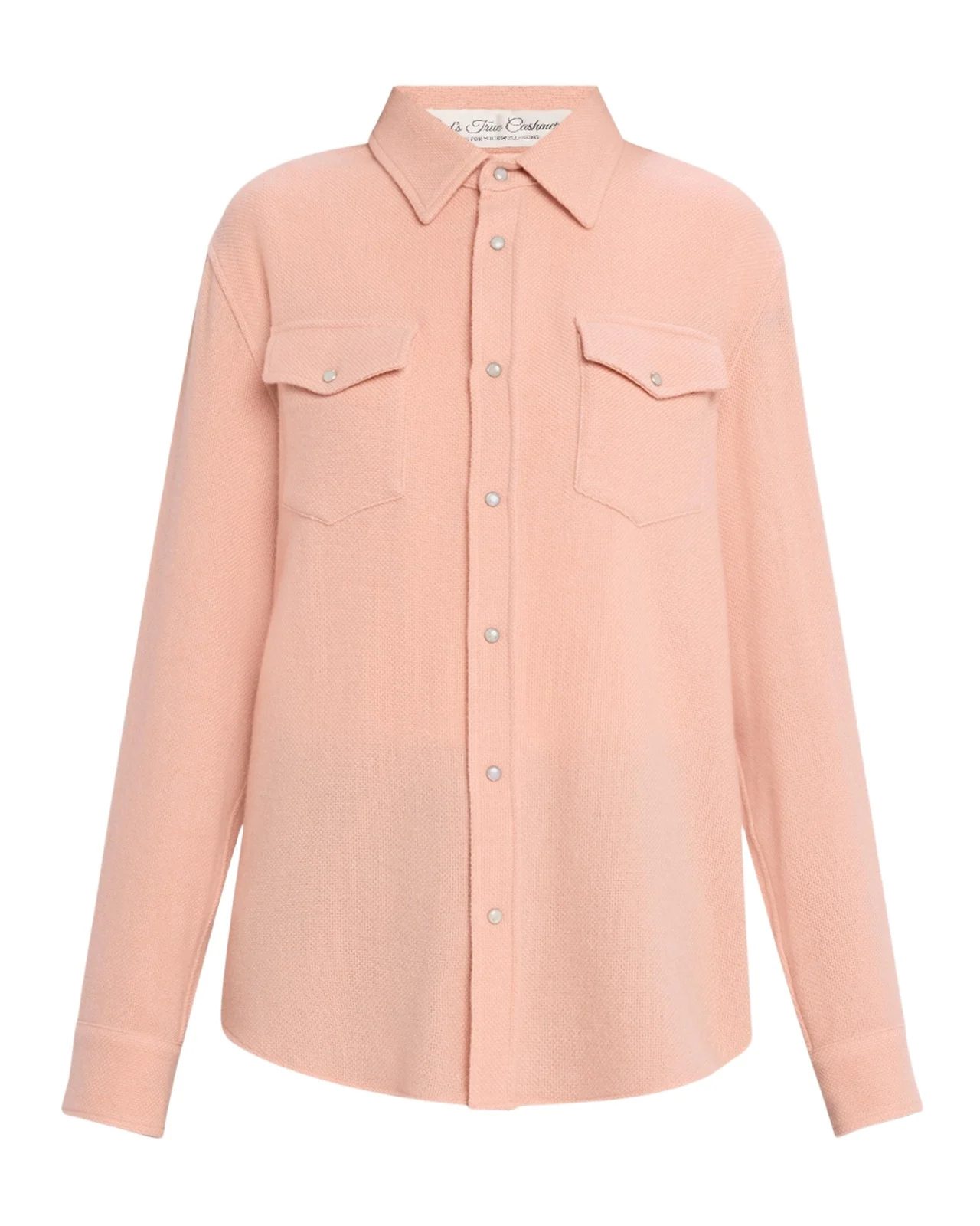 Peach Blush Cashmere Button-Down Shirt Peach Blush Cashmere Button-Down Shirt