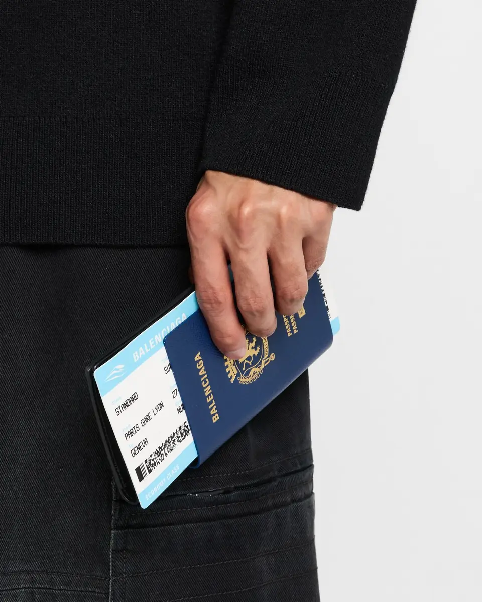 Balenciaga Men's Passport Long Wallet with One Ticket in Passport | Thumbnail 2
