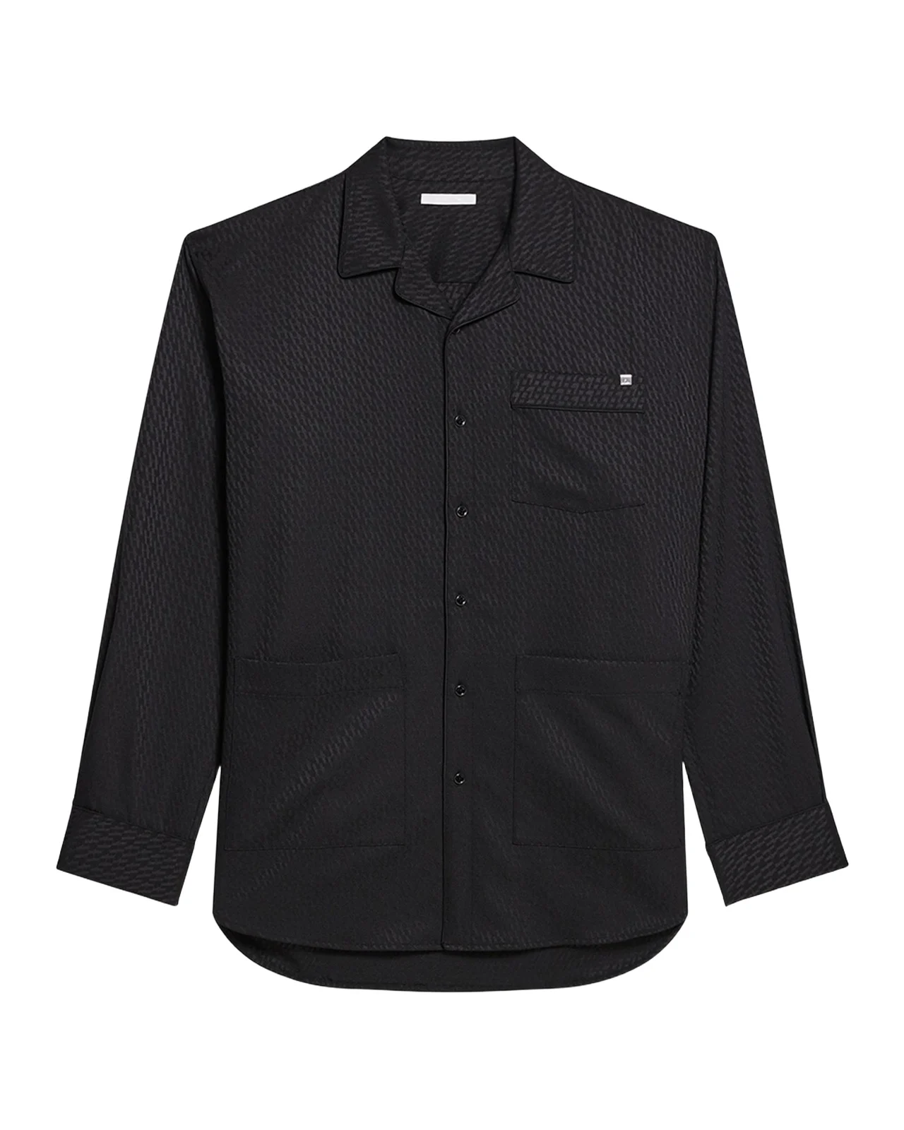 Helmut Lang Men's Oversized Satin Jacquard Pajama Shirt