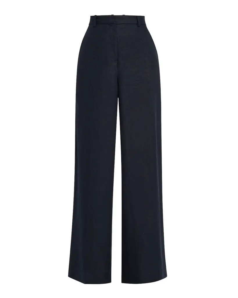 ARGENT Park Wide-Leg Basketweave Linen Trousers | Image 1 ARGENT Park Wide-Leg Basketweave Linen Trousers | Image 1
