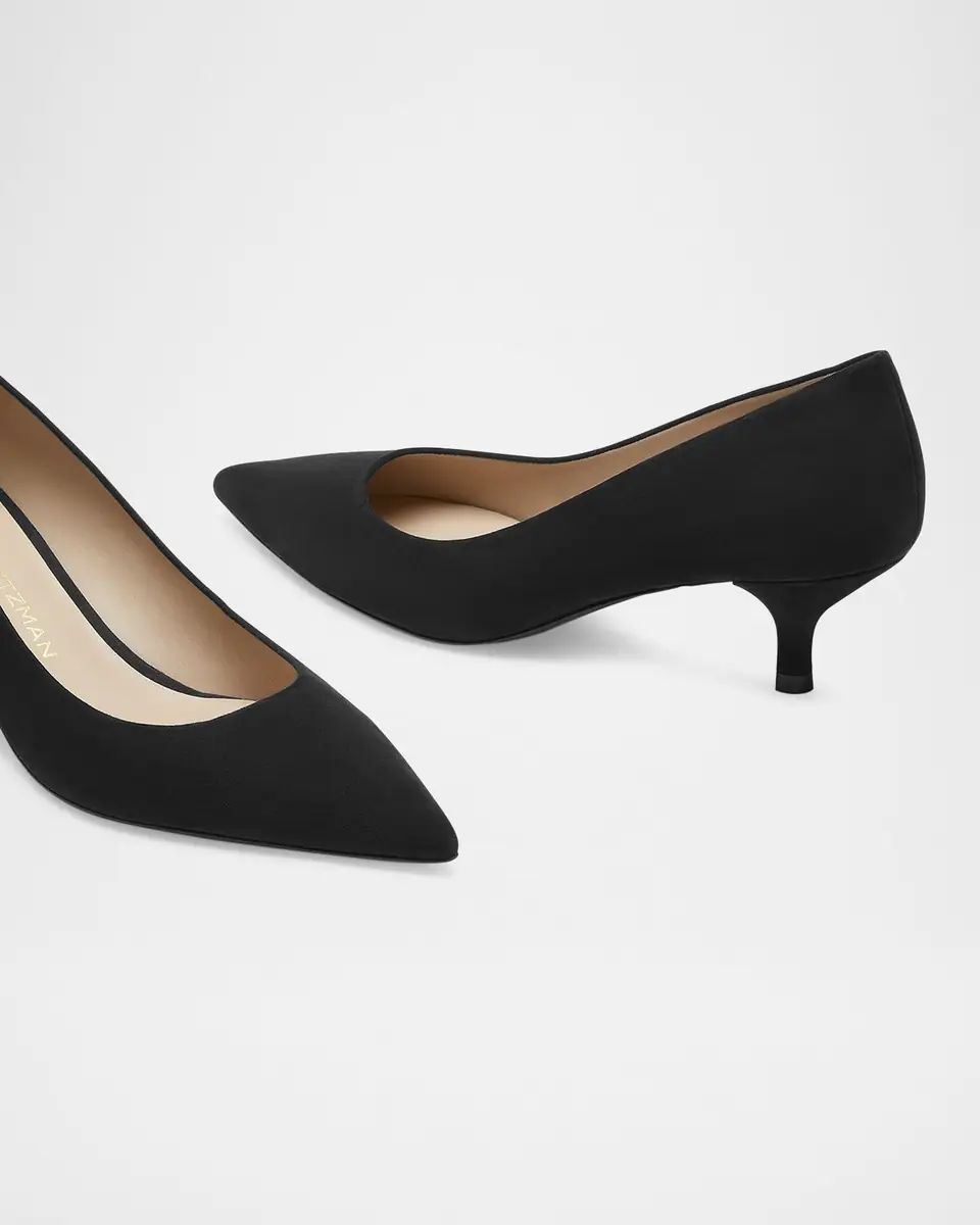 Stuart Weitzman Stuart Suede Kitten Pumps | Thumbnail 2 Stuart Weitzman Stuart Suede Kitten Pumps | Thumbnail 2