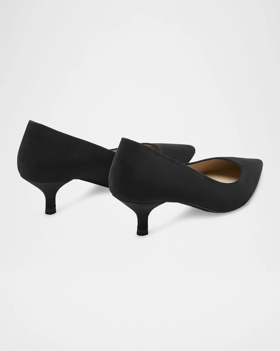Stuart Weitzman Stuart Suede Kitten Pumps | Thumbnail 3 Stuart Weitzman Stuart Suede Kitten Pumps | Thumbnail 3