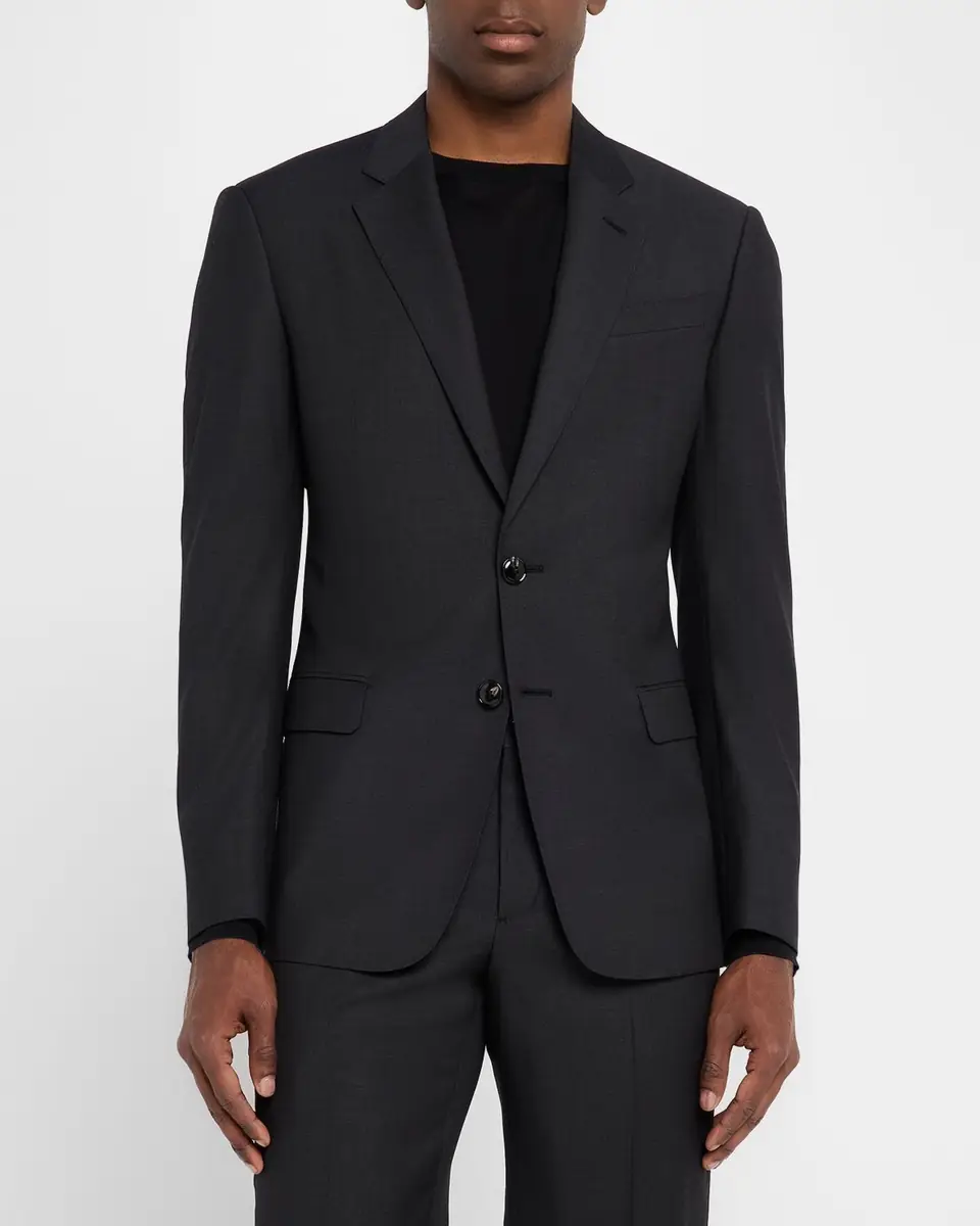 Giorgio Armani Men's Pinpoint Twill Suit | Thumbnail 4 Giorgio Armani Men's Pinpoint Twill Suit | Thumbnail 4