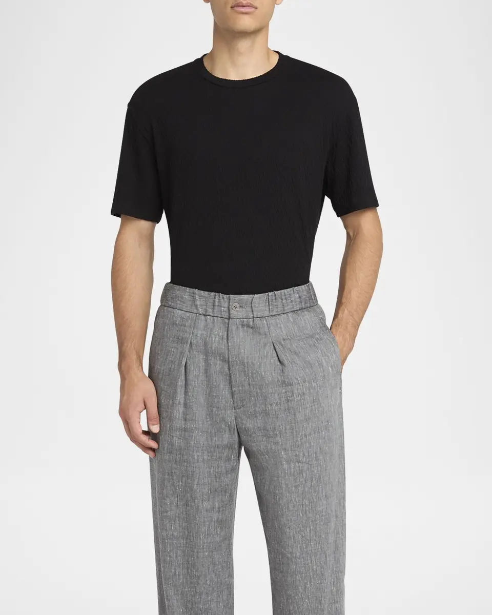 Giorgio Armani Men's Raised Chevron T-Shirt | Thumbnail 2