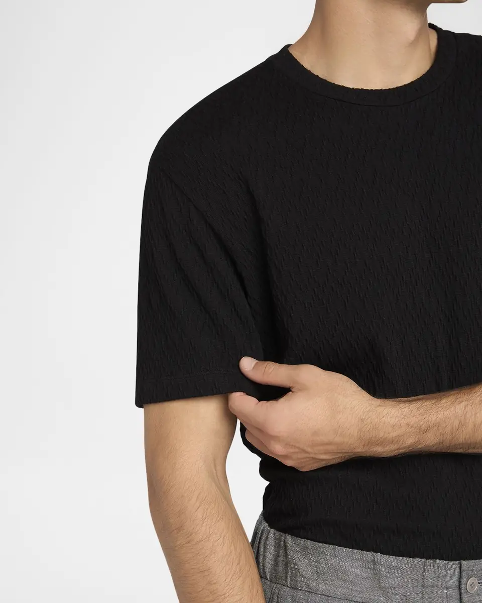 Giorgio Armani Men's Raised Chevron T-Shirt | Thumbnail 5