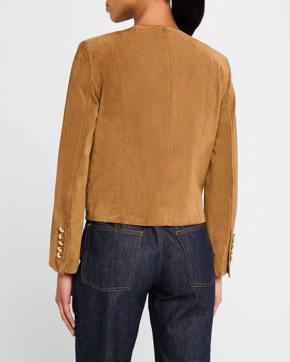 Nili Lotan Nanon Short Suede Jacket | Thumbnail 3