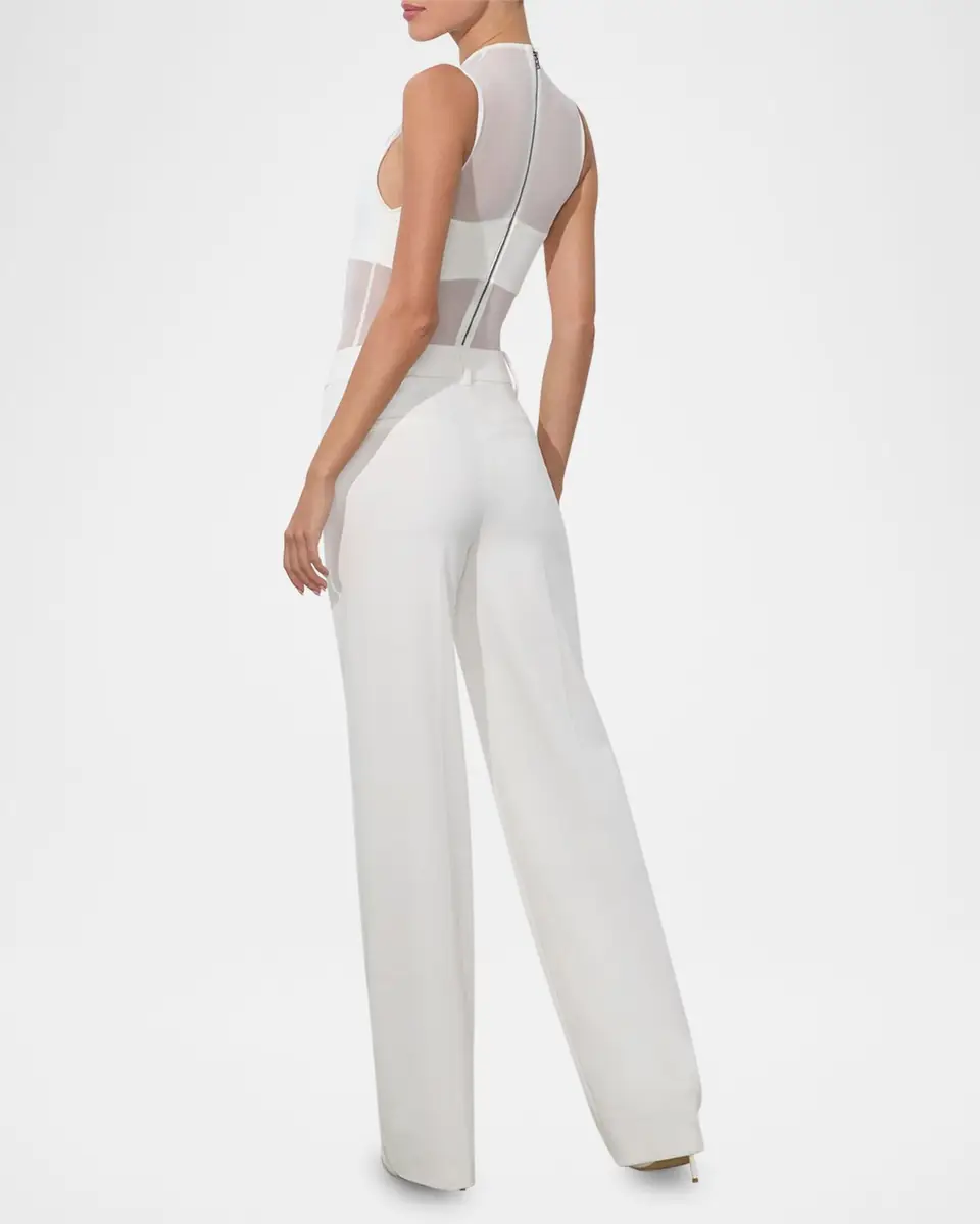 Alice + Olivia Alexander Twill Sateen Trousers | Thumbnail 3 Alice + Olivia Alexander Twill Sateen Trousers | Thumbnail 3