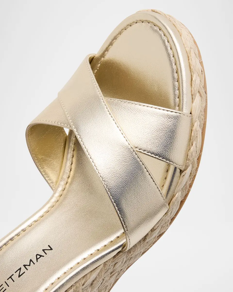 Stuart Weitzman Dayna Metallic Crisscross Espadrille Sandals | Thumbnail 5 Stuart Weitzman Dayna Metallic Crisscross Espadrille Sandals | Thumbnail 5