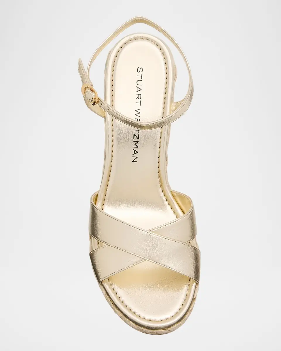 Stuart Weitzman Dayna Metallic Crisscross Espadrille Sandals | Thumbnail 6 Stuart Weitzman Dayna Metallic Crisscross Espadrille Sandals | Thumbnail 6