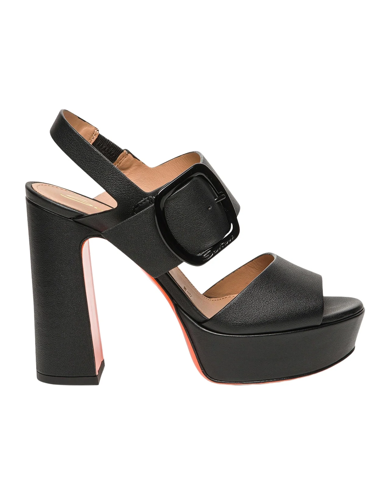 Bruxel Leather Buckle Platform Sandals Bruxel Leather Buckle Platform Sandals