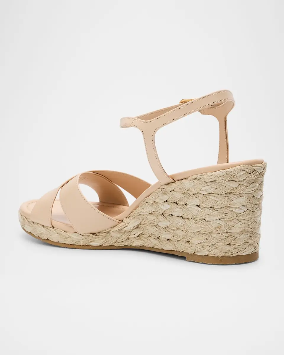 Stuart Weitzman Dayna Leather Crisscross Espadrille Sandals | Thumbnail 4 Stuart Weitzman Dayna Leather Crisscross Espadrille Sandals | Thumbnail 4