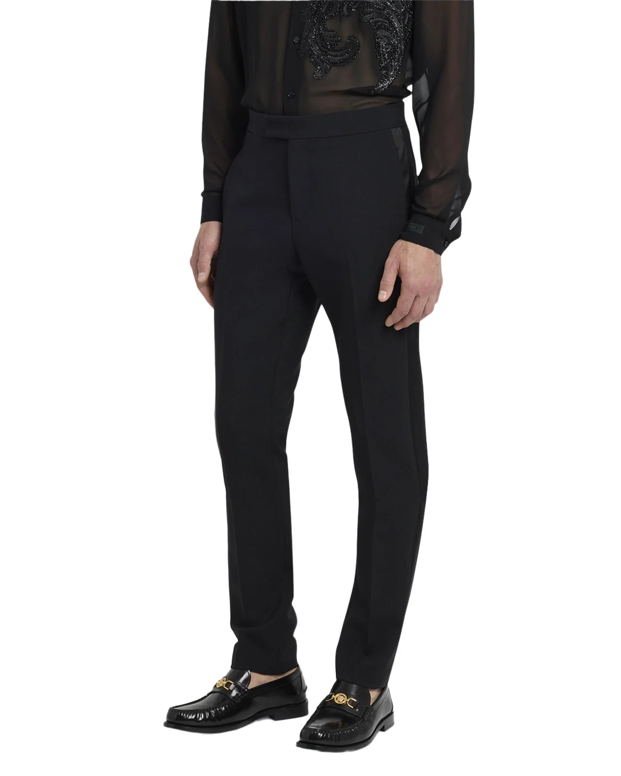 Men's Wool-Mohair Tuxedo Pants