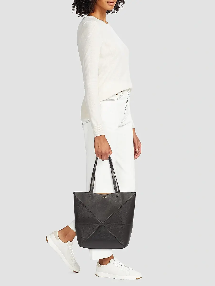 Loewe Women's Puzzle Fold Medium Leather Tote Bag | Thumbnail 2 Loewe Women's Puzzle Fold Medium Leather Tote Bag | Thumbnail 2