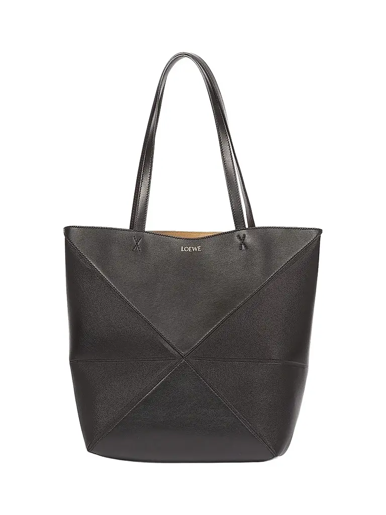 Women's Puzzle Fold Medium Leather Tote Bag Women's Puzzle Fold Medium Leather Tote Bag