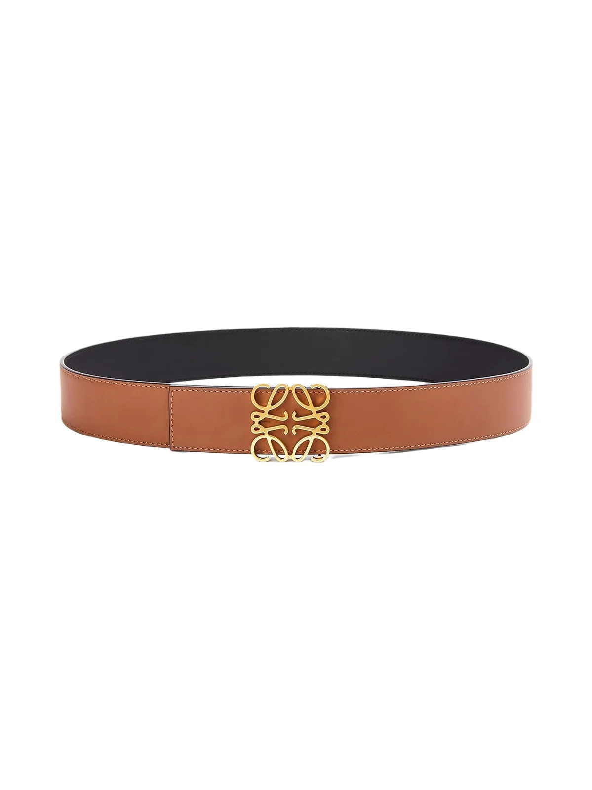 Men's Logo Buckle Reversible Leather Belt