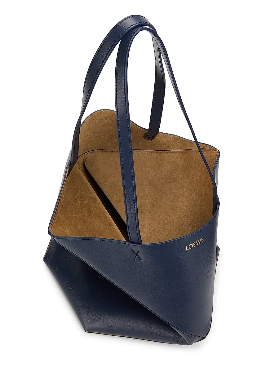 Loewe Women's Puzzle Fold Medium Leather Tote Bag | Thumbnail 4 Loewe Women's Puzzle Fold Medium Leather Tote Bag | Thumbnail 4