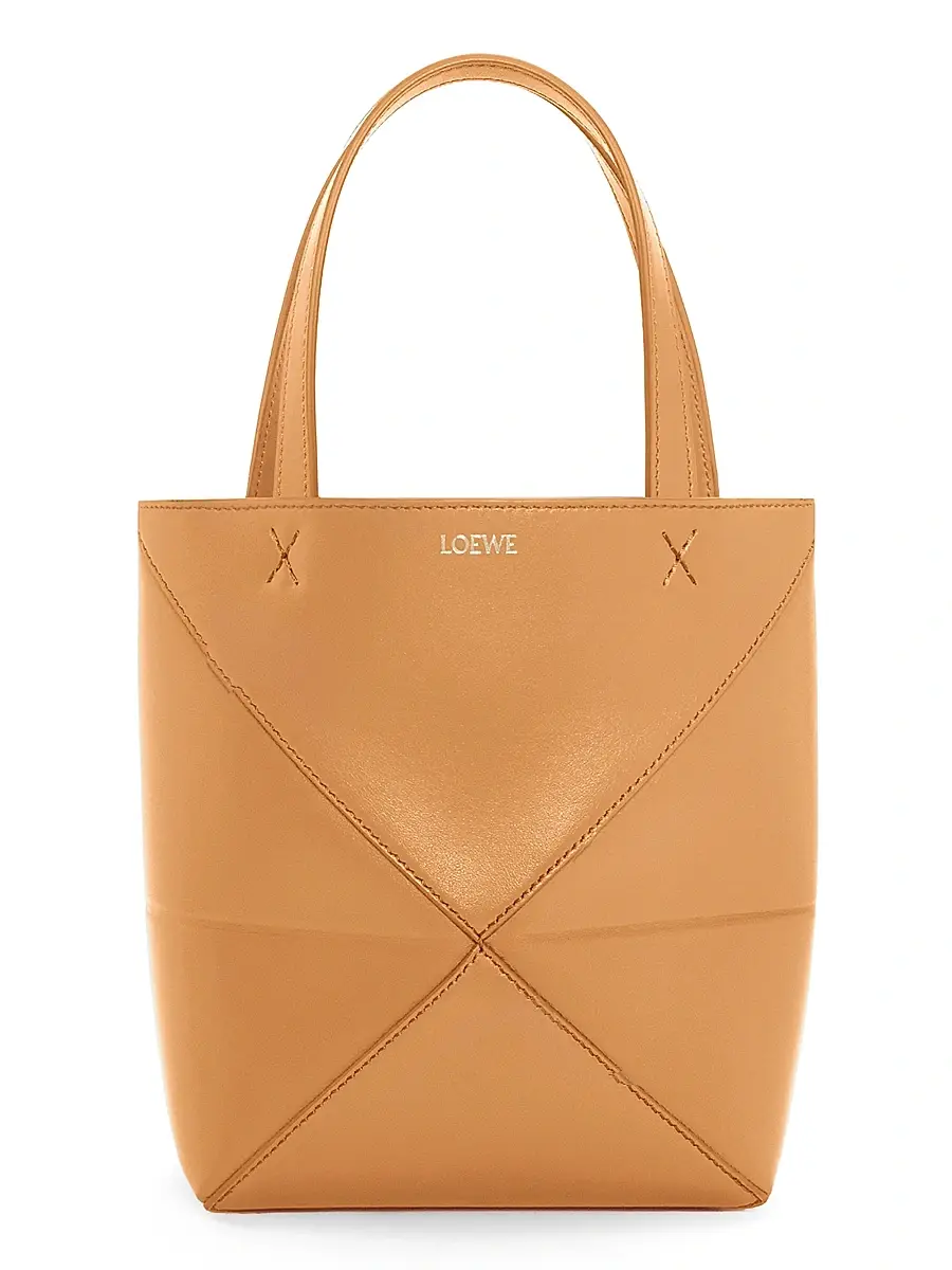 Loewe Women's Mini Puzzle Fold Leather Tote Bag