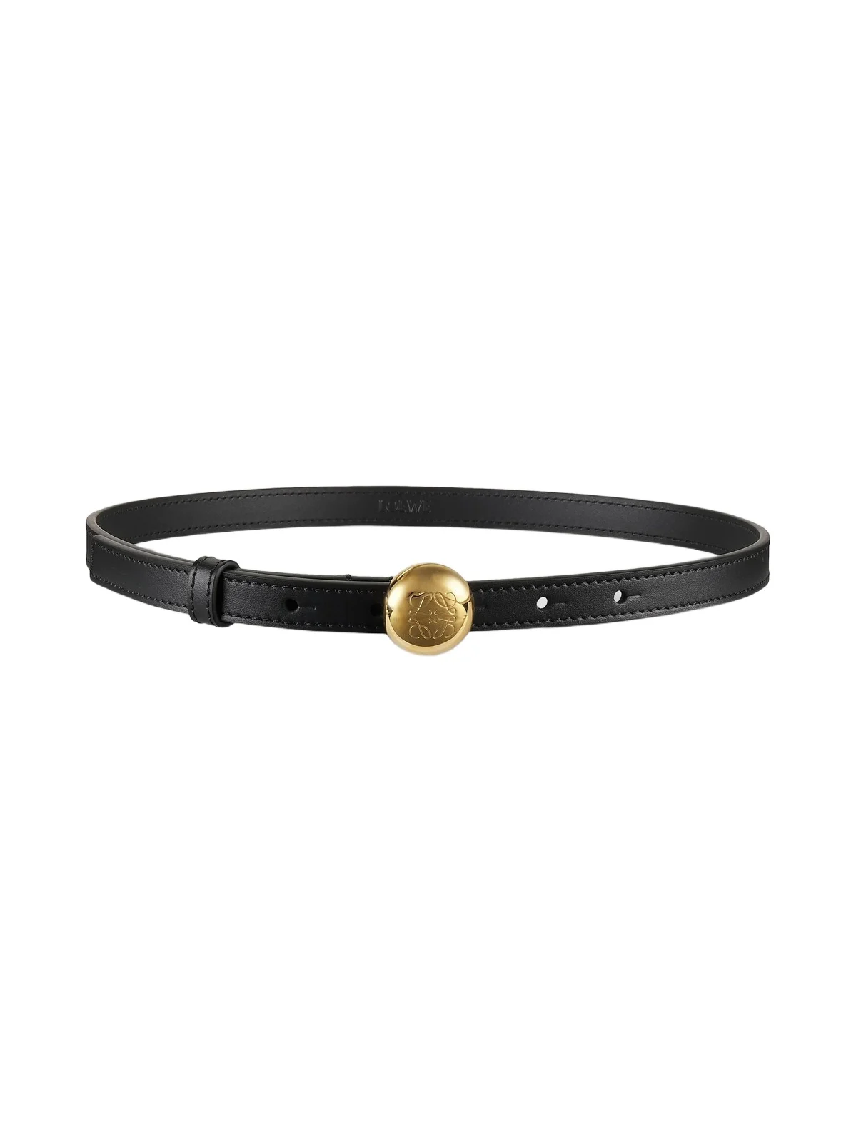 Loewe Women's Monogram Pebble Buckle Leather Belt