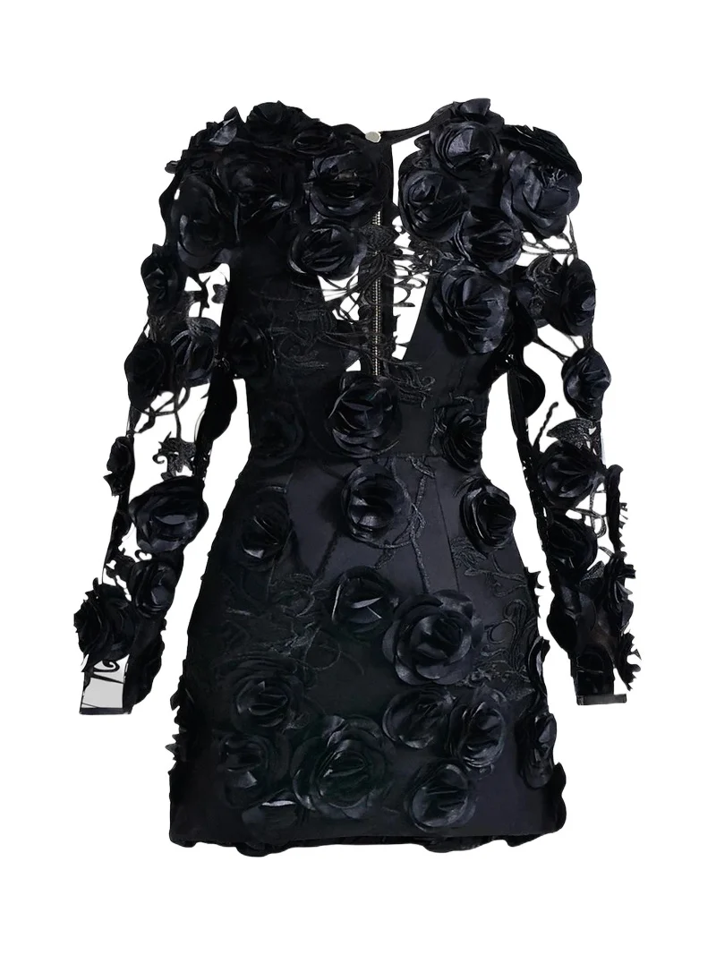 Women's Aonia Embellished Floral Mesh Minidress